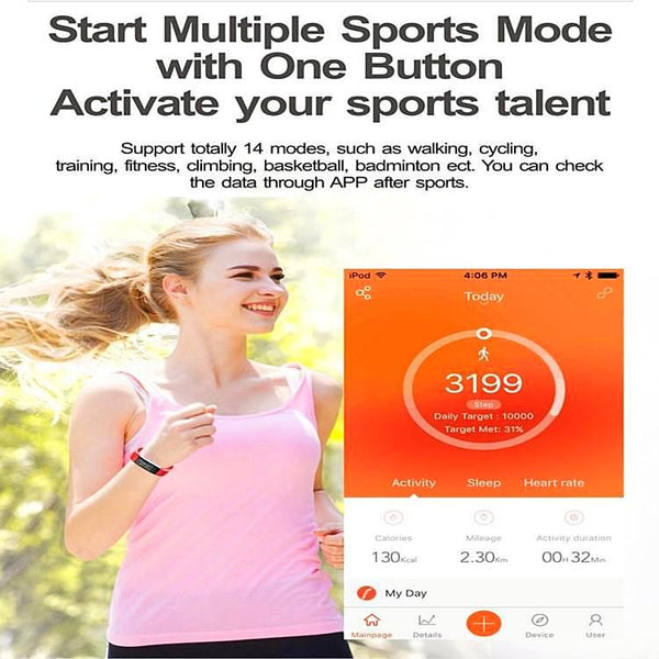 ID115HR Plus Fitness Tracker - Blue - - Happee Shoppee