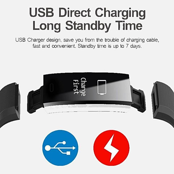 ID115HR Plus Fitness Tracker - Blue - - Happee Shoppee