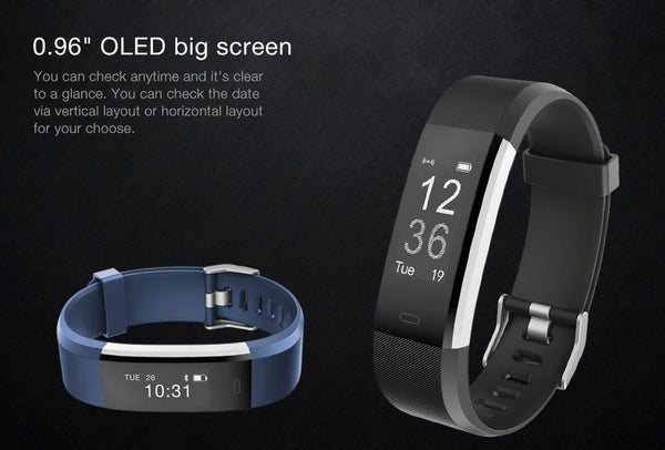 ID115HR Plus Fitness Tracker - Blue - - Happee Shoppee