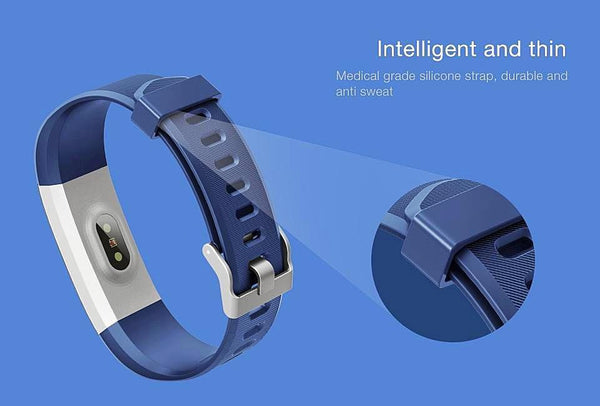 ID115HR Plus Fitness Tracker - Blue - - Happee Shoppee