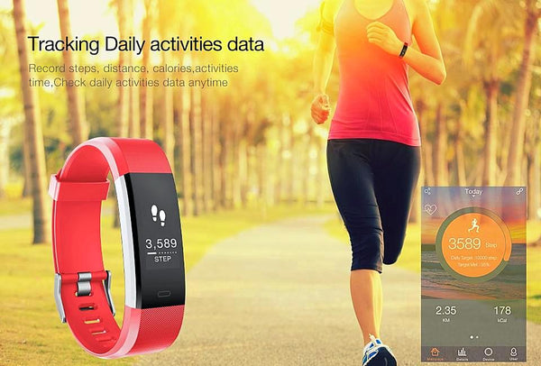 ﻿ID115HR Plus Fitness Tracker - Blue - - Happee Shoppee