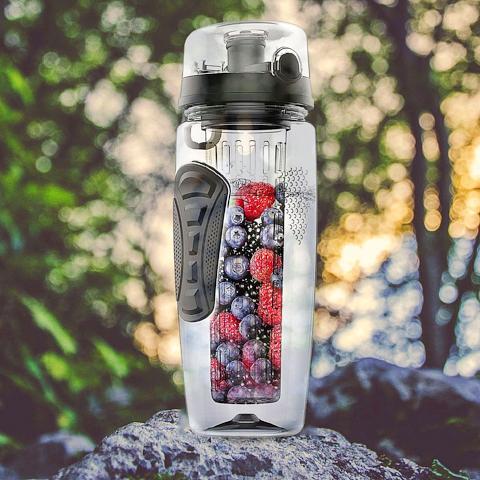 ﻿TransHO Infused Water Bottle - Black - - Happee Shoppee