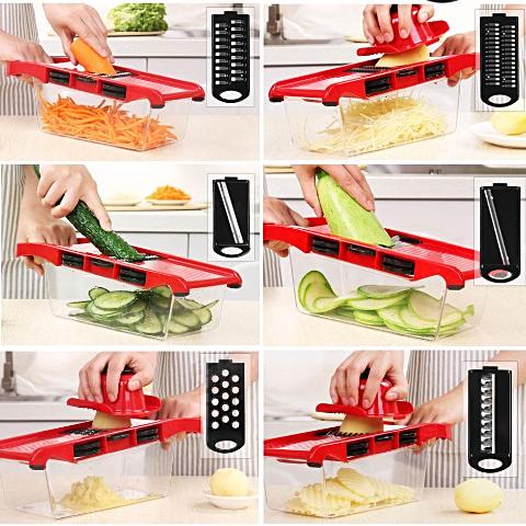 ﻿FiNE Vegetable Chopper - Red - - Happee Shoppee