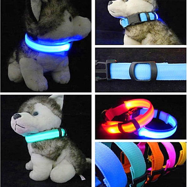 ﻿Dog Collars - colorful RGB - L - Happee Shoppee