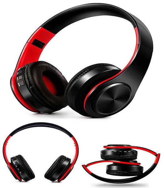 ﻿Wireless Bluetooth Headphones - Black Orange - - Happee Shoppee