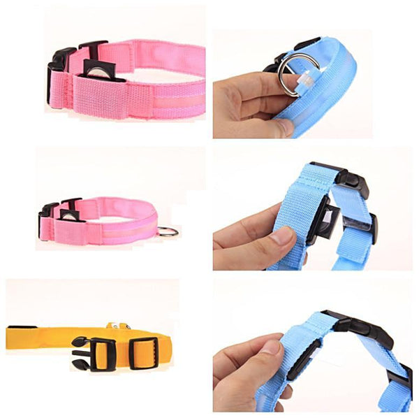 ﻿Dog Collars - colorful RGB - L - Happee Shoppee