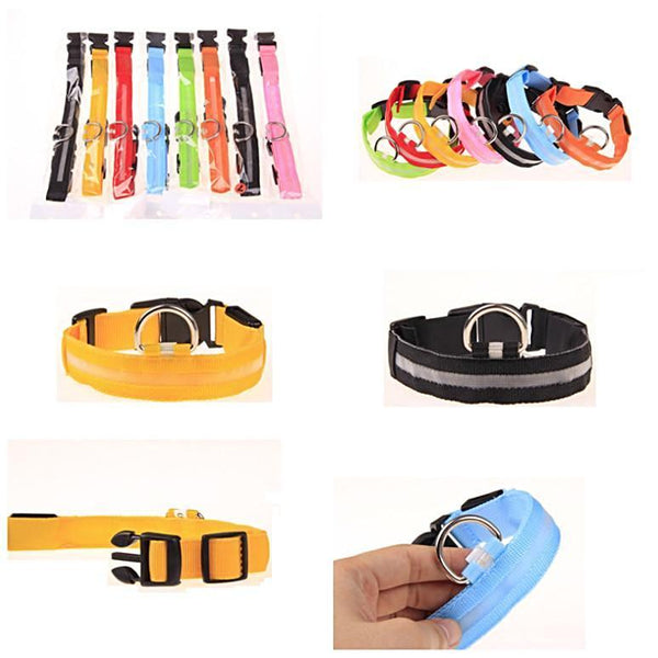 ﻿Dog Collars - colorful RGB - L - Happee Shoppee