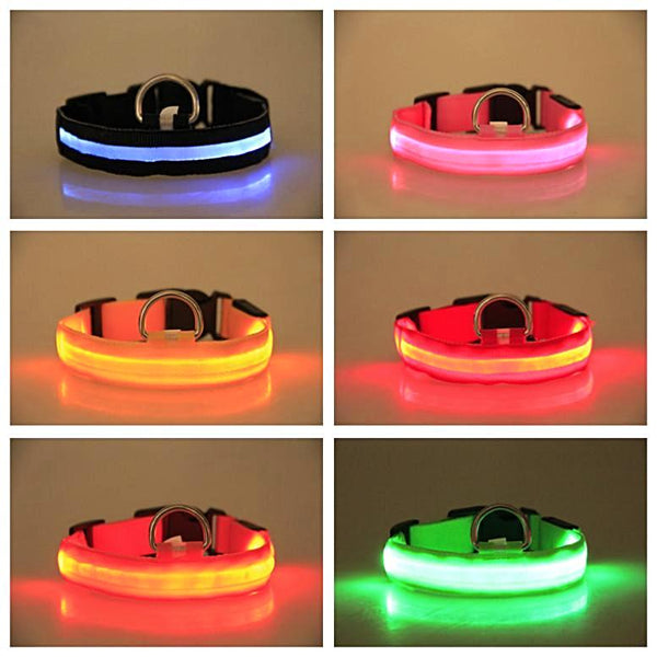 ﻿Dog Collars - colorful RGB - L - Happee Shoppee