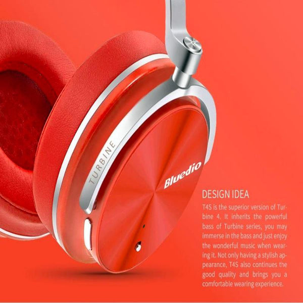 ﻿Bluedio T4S Wireless Bluetooth Headphone - Red - - Happee Shoppee