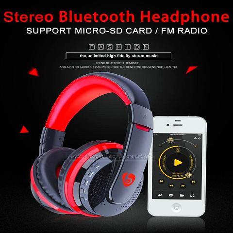 ﻿Wireless Stereo Bluetooth Headphone - Black - - Happee Shoppee