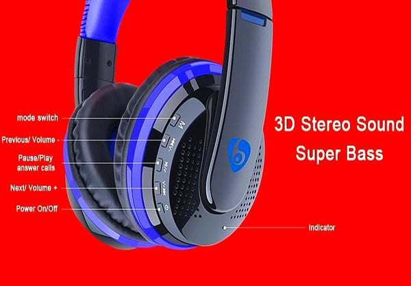 ﻿Wireless Stereo Bluetooth Headphone - Black - - Happee Shoppee