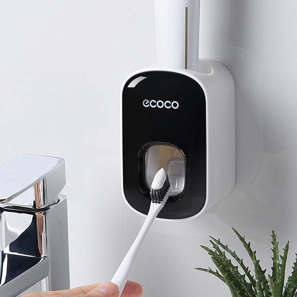 ﻿Toothpaste Dispenser - Black - - Happee Shoppee